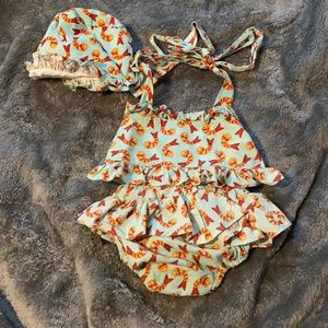 Royal child size 6m 3 piece swimsuit